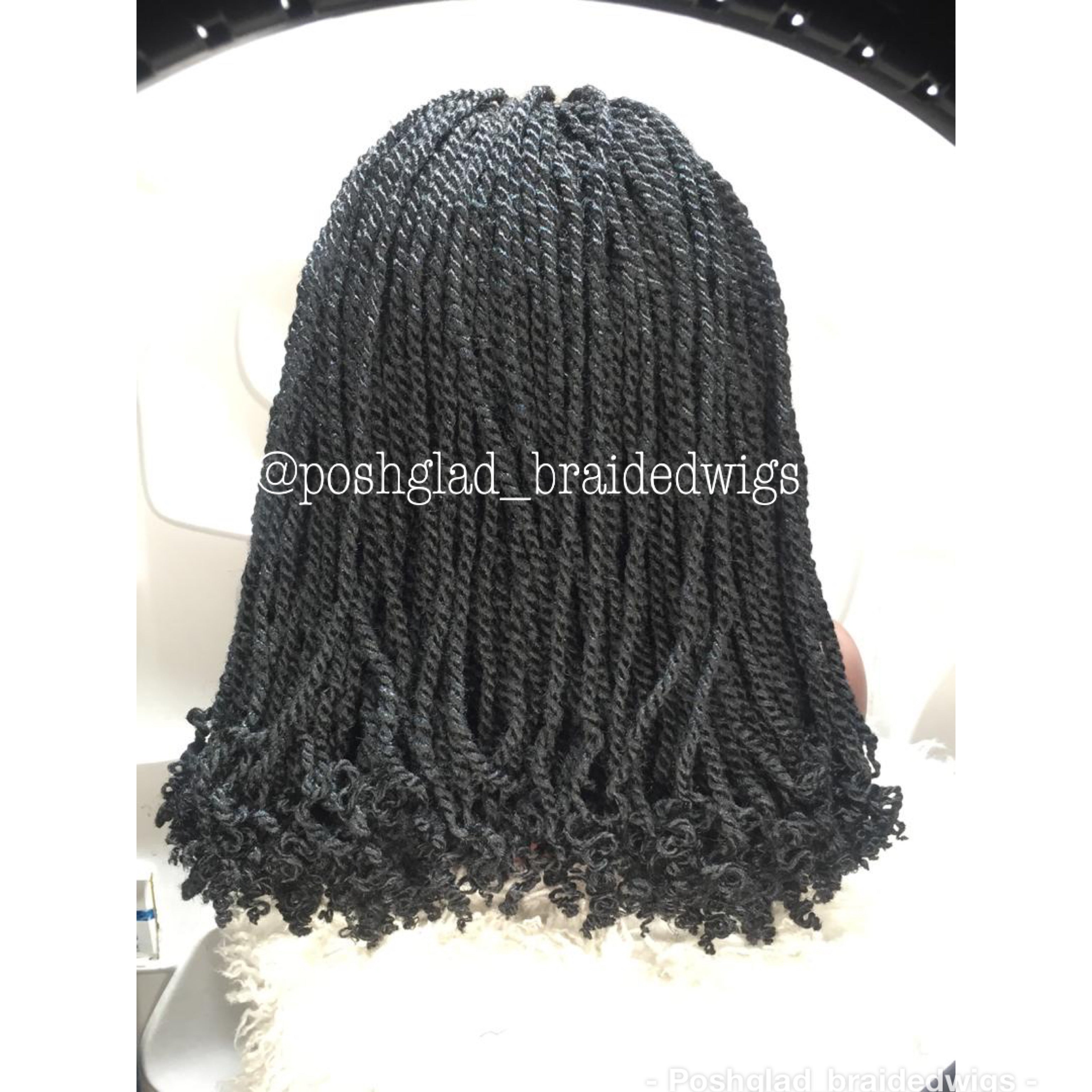 Kinky Twist Braided Wig (13 by 4 Frontal Lace) - Rockiba Kinky Twist Braided Wig (13 by 4 Frontal Lace) - Rockiba