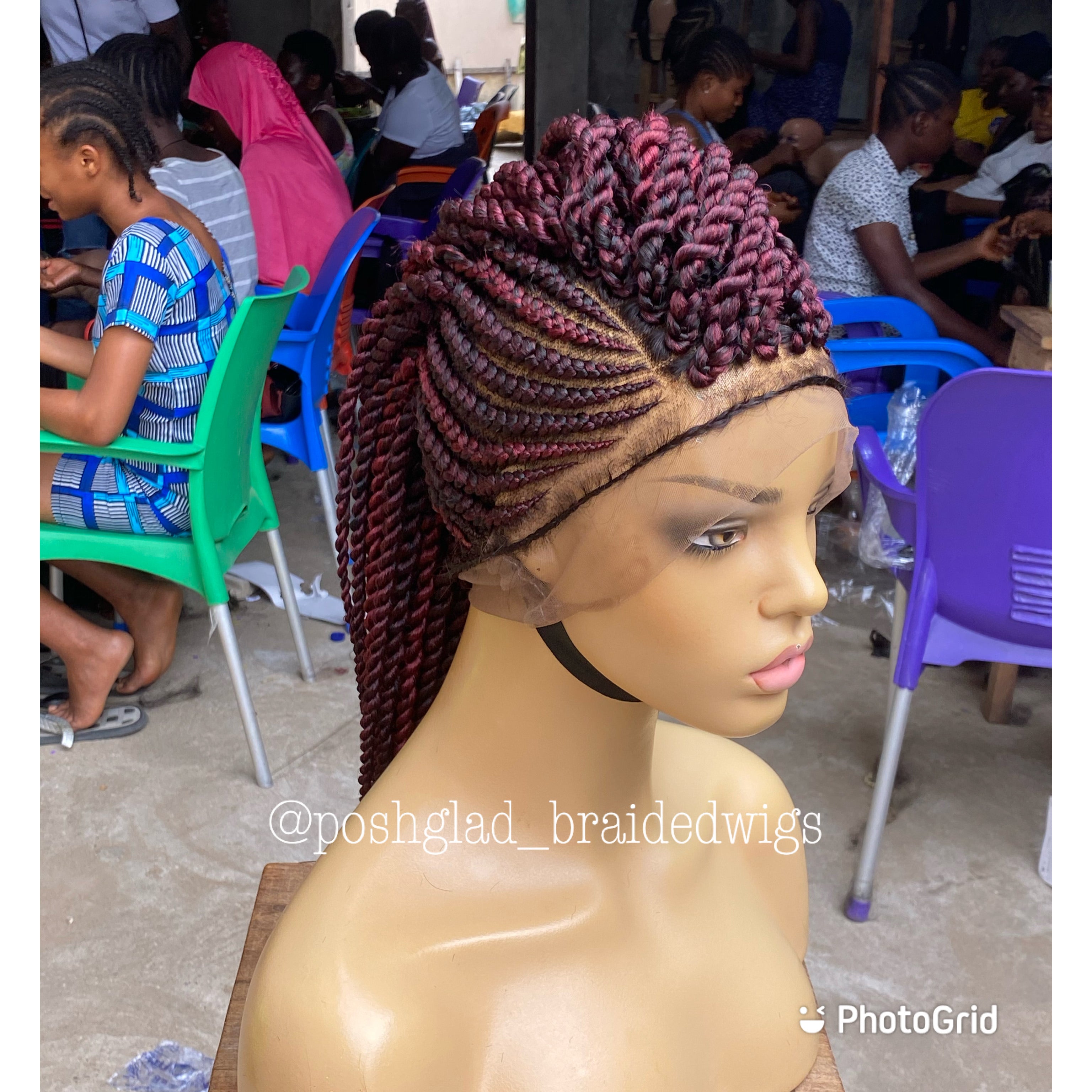 Cornrow Braid Wig - Full Lace - Tega Cornrow Braid Wig - Full Lace - Tega