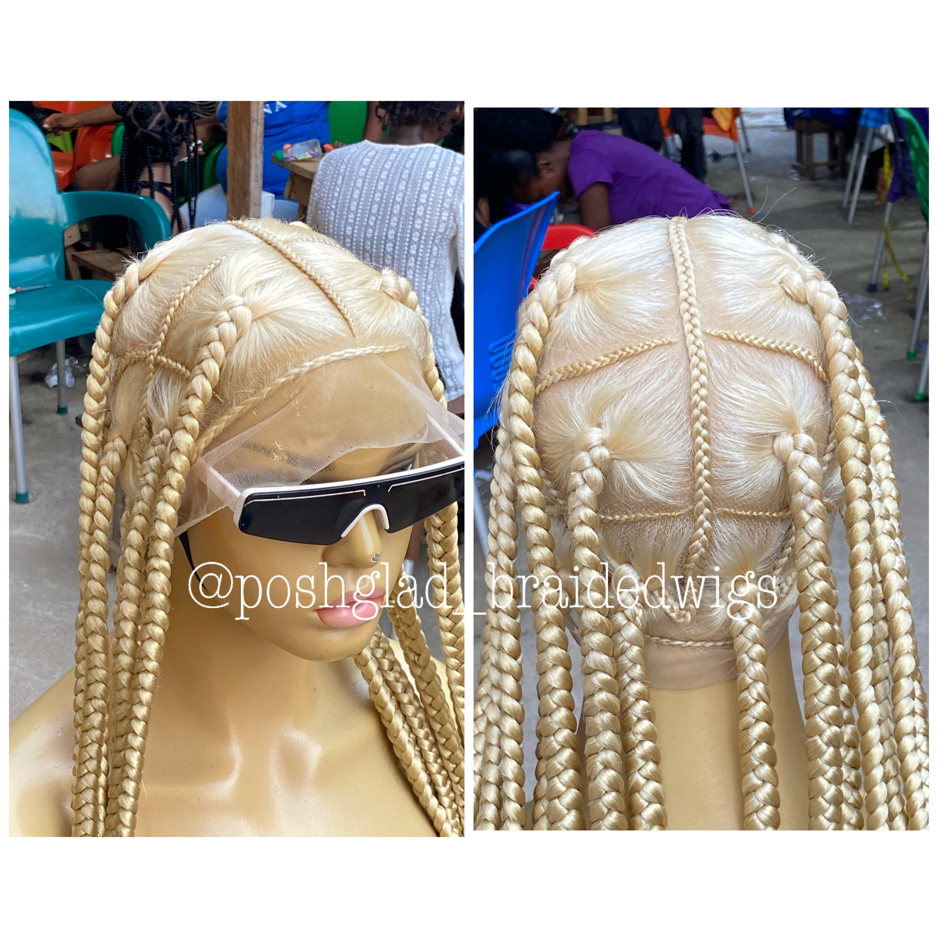 Knotless Braid Wig - Large Plaits Bright Blonde - Taylor Knotless Braid Wig - Large Plaits Bright Blonde - Taylor