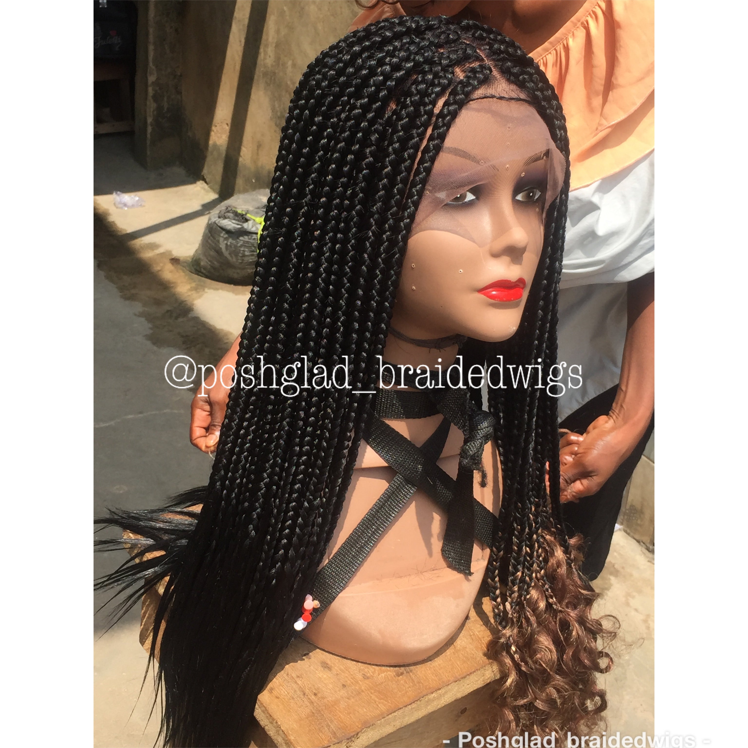 Goddess Box Braid Wig With Curly Tips - Lorensa Goddess Box Braid Wig With Curly Tips - Lorensa