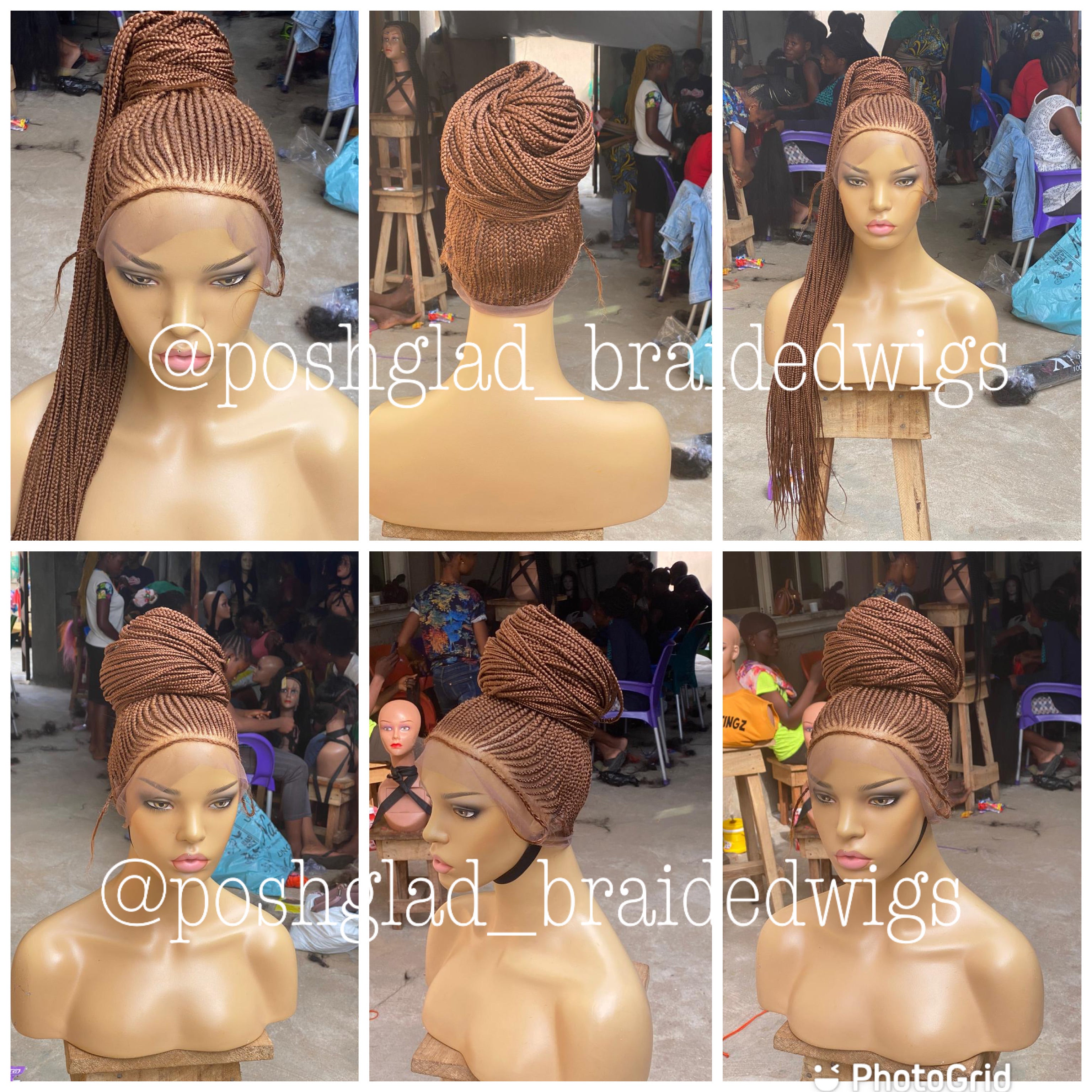 Cornrow Braid Wig - Auburn Full Lace - Iyawa Cornrow Braid Wig - Auburn Full Lace - Iyawa