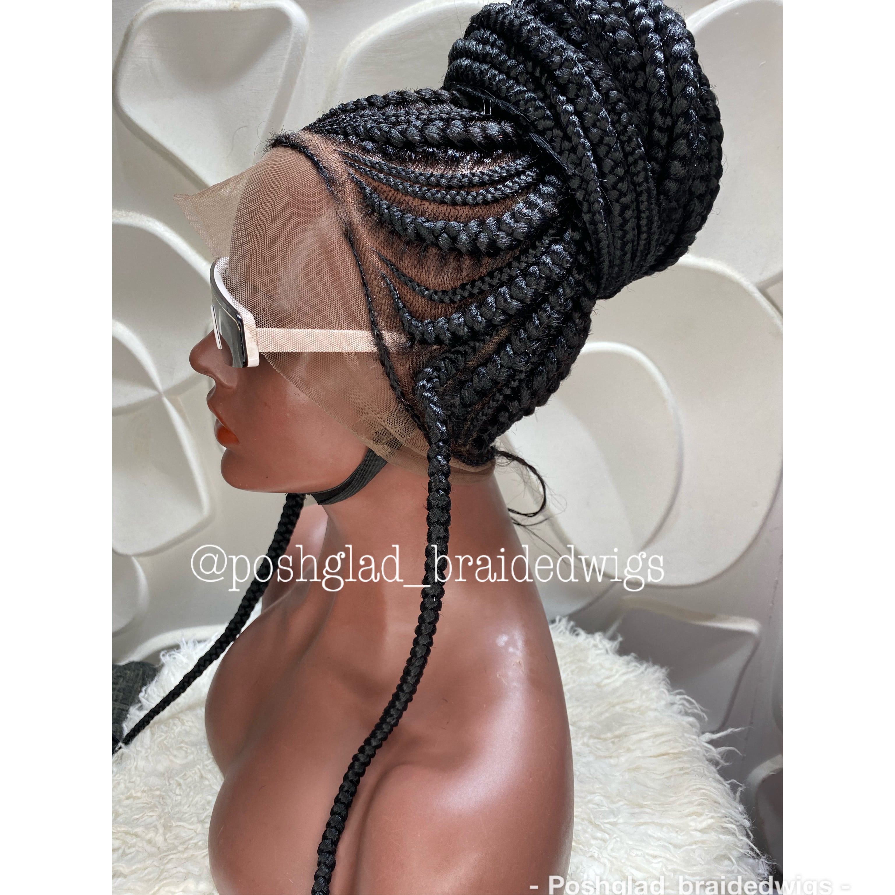 Cornrow Braid Wig - Color 1B Ponytail - Sekinat Cornrow Braid Wig - Color 1B Ponytail - Sekinat