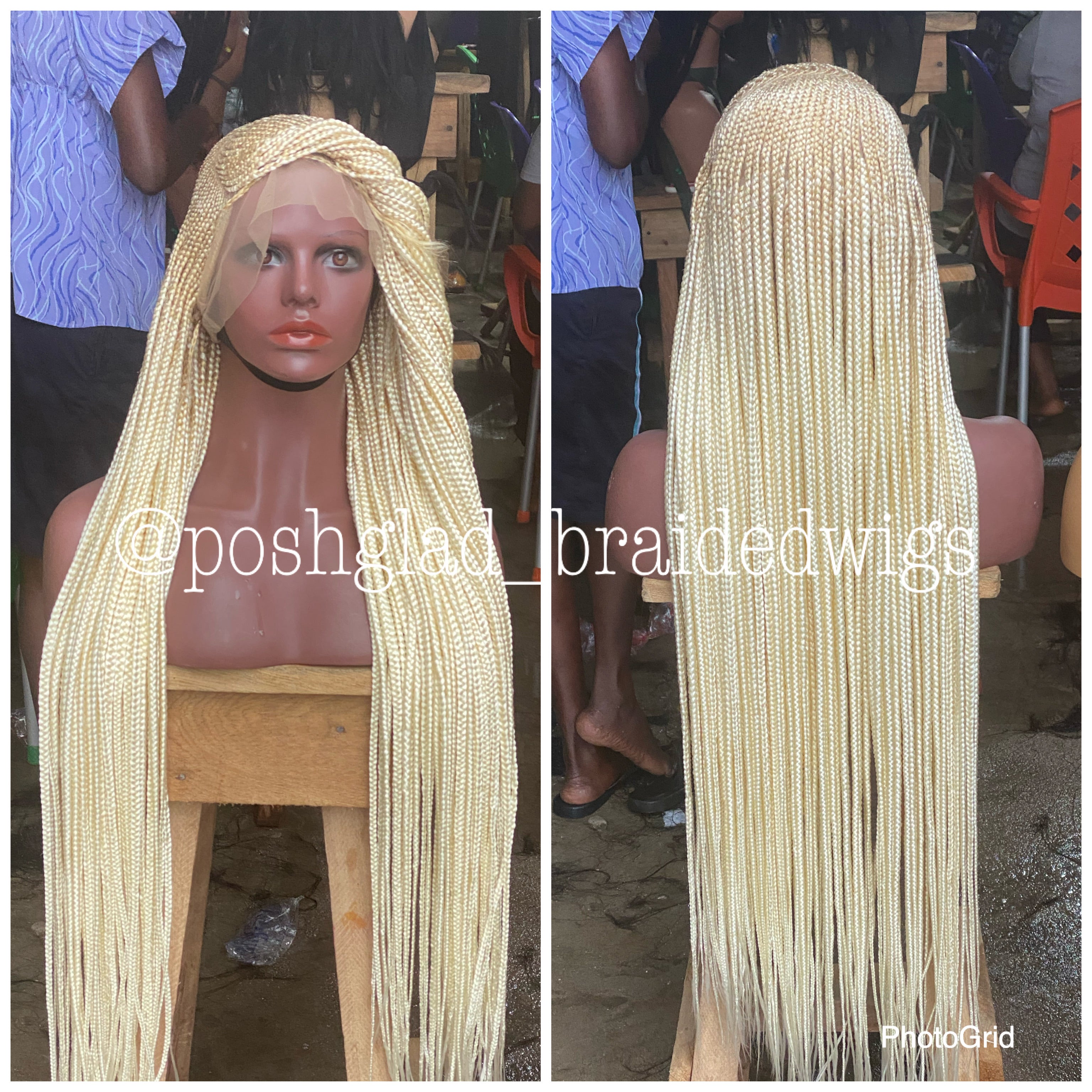 Cornrow Braid Wig - Color 613 Bonde - Bobrisky Inspired Cornrow Braid Wig - Color 613 Bonde - Bobrisky Inspired