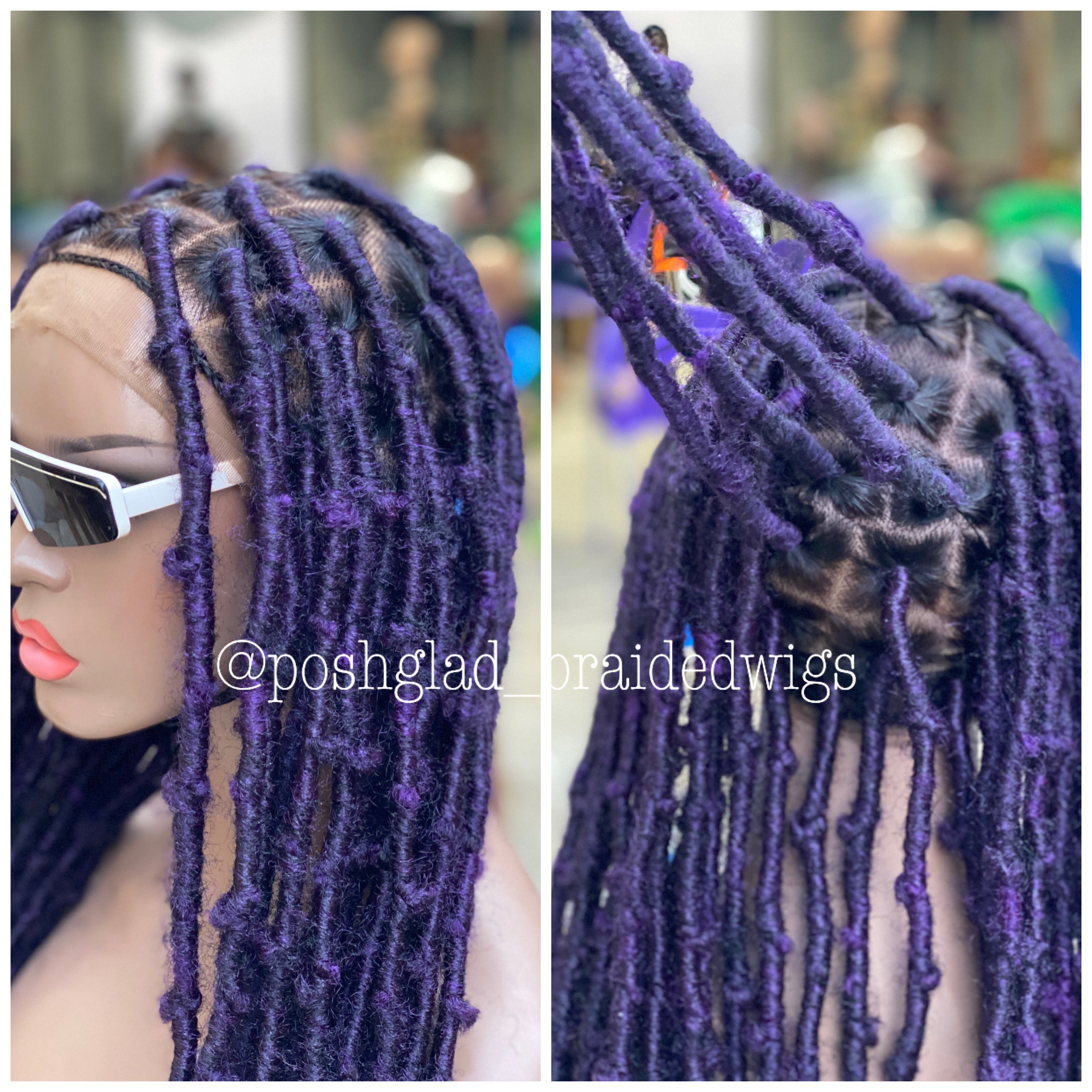 Destress Locs - Full Lace Purple Color - Makeba Destress Locs - Full Lace Purple Color - Makeba