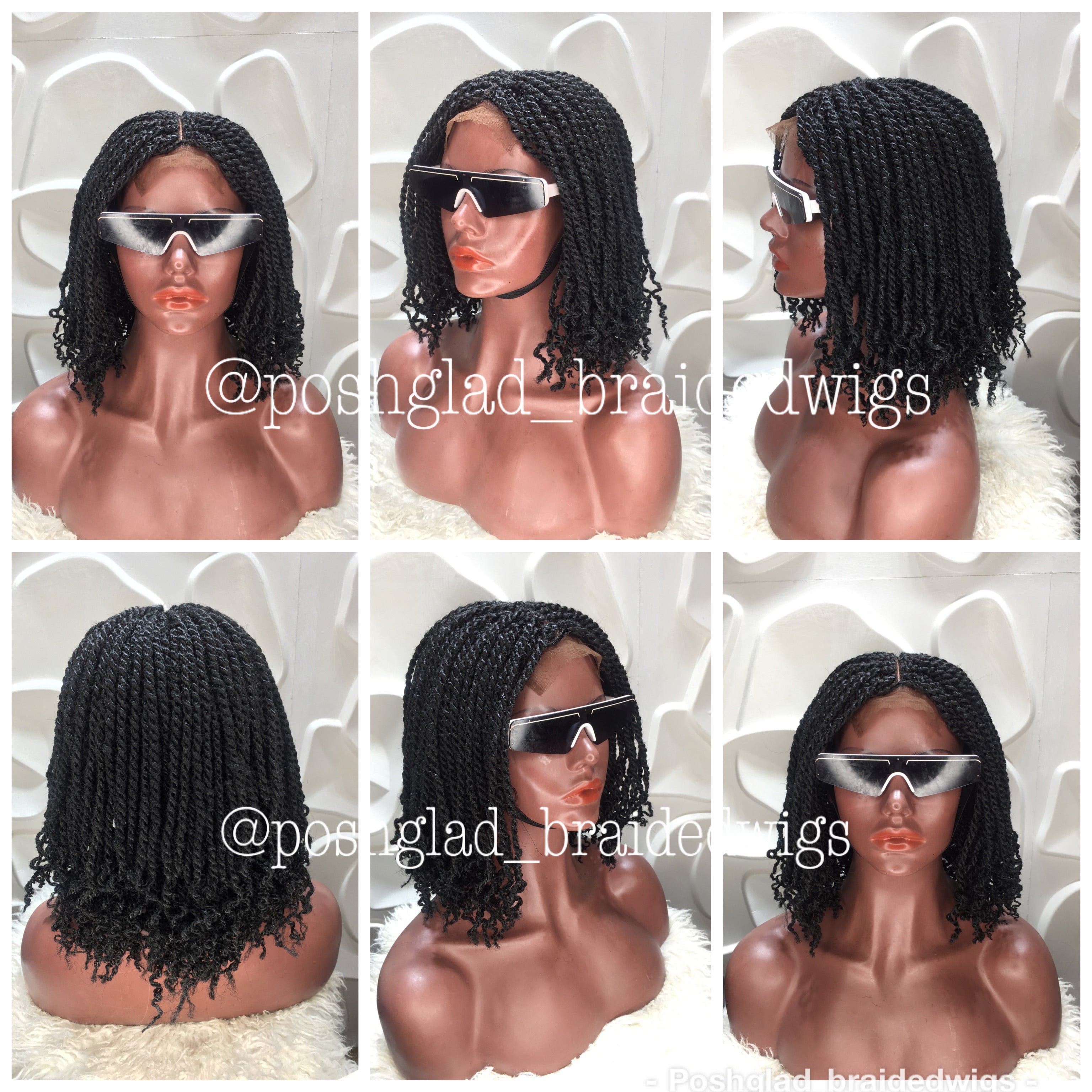 Kinky Twist Braided Wig (13 by 4 Frontal Lace) - Bessy Kinky Twist Braided Wig (13 by 4 Frontal Lace) - Bessy