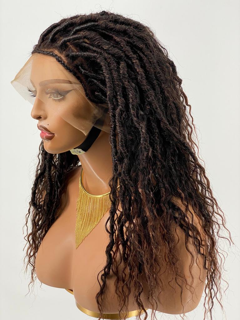 Distressed Locs Wig, Swiss Full Lace, Color 1B/30, Armpit Length - READY TO SHIP Distressed Locs Wig, Swiss Full Lace, Color 1B/30, Armpit Length - READY TO SHIP