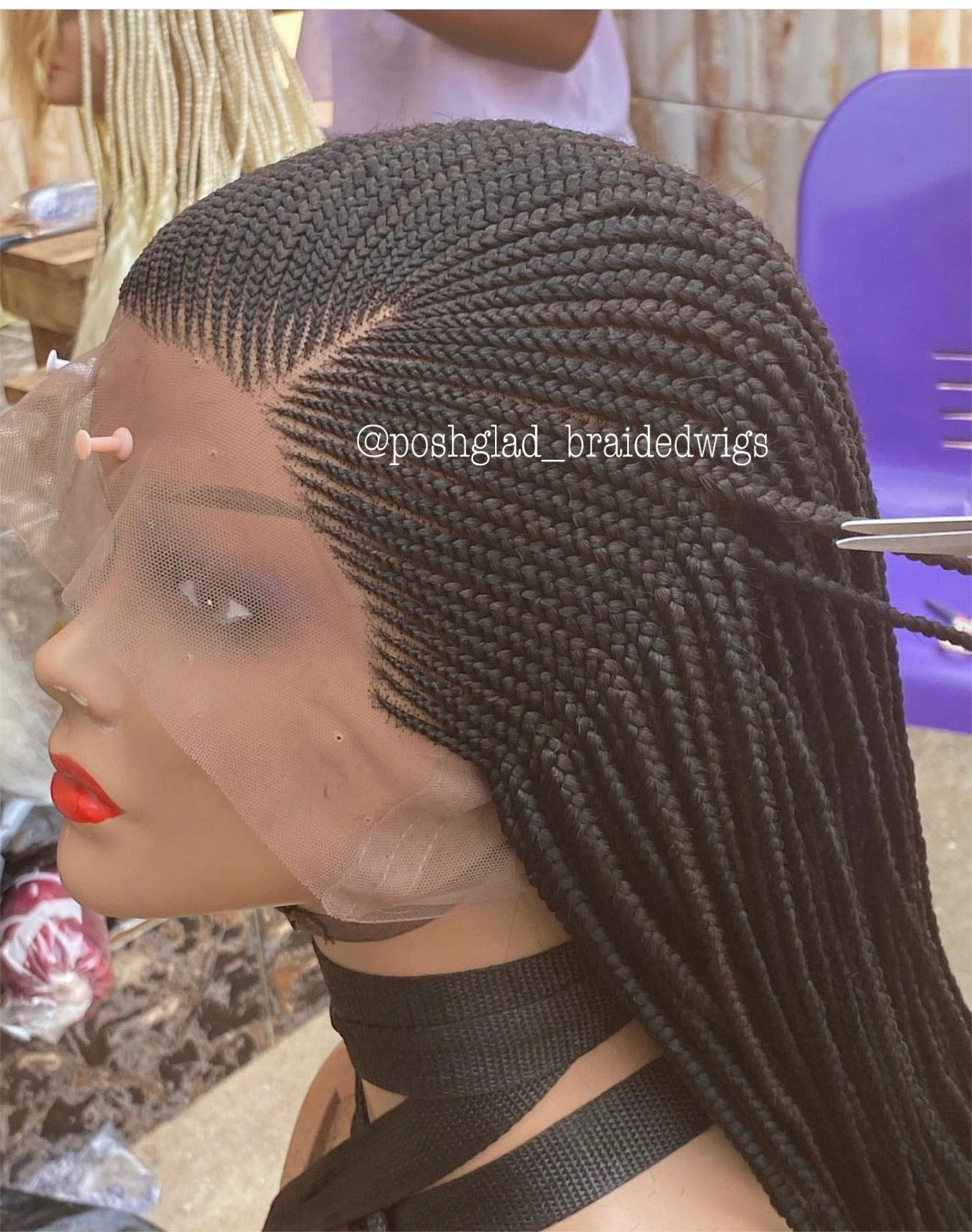 Cornrow Braid Wig - Full Lace Side Part - Candy Cornrow Braid Wig - Full Lace Side Part - Candy