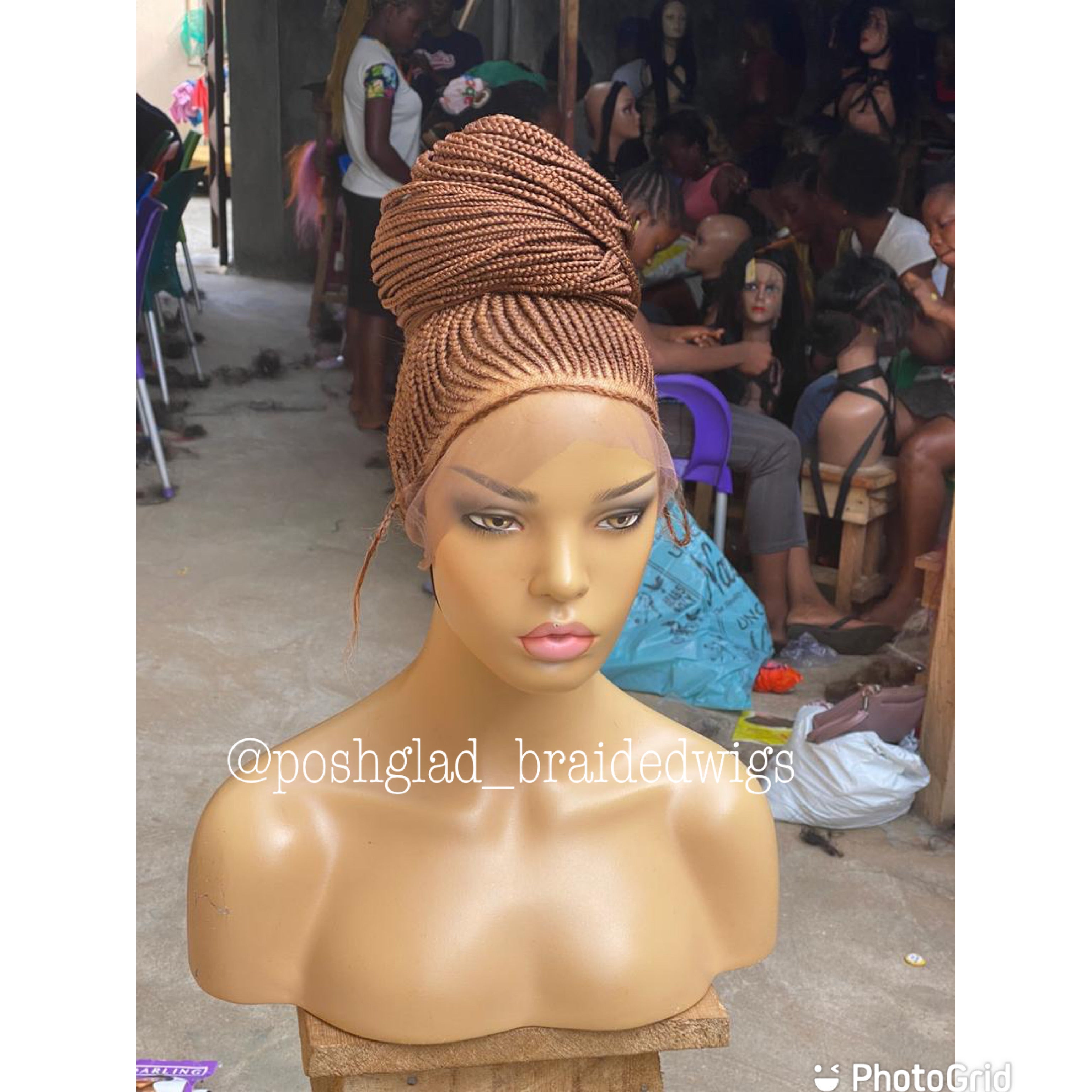 Cornrow Braid Wig - Auburn Full Lace - Iyawa Cornrow Braid Wig - Auburn Full Lace - Iyawa