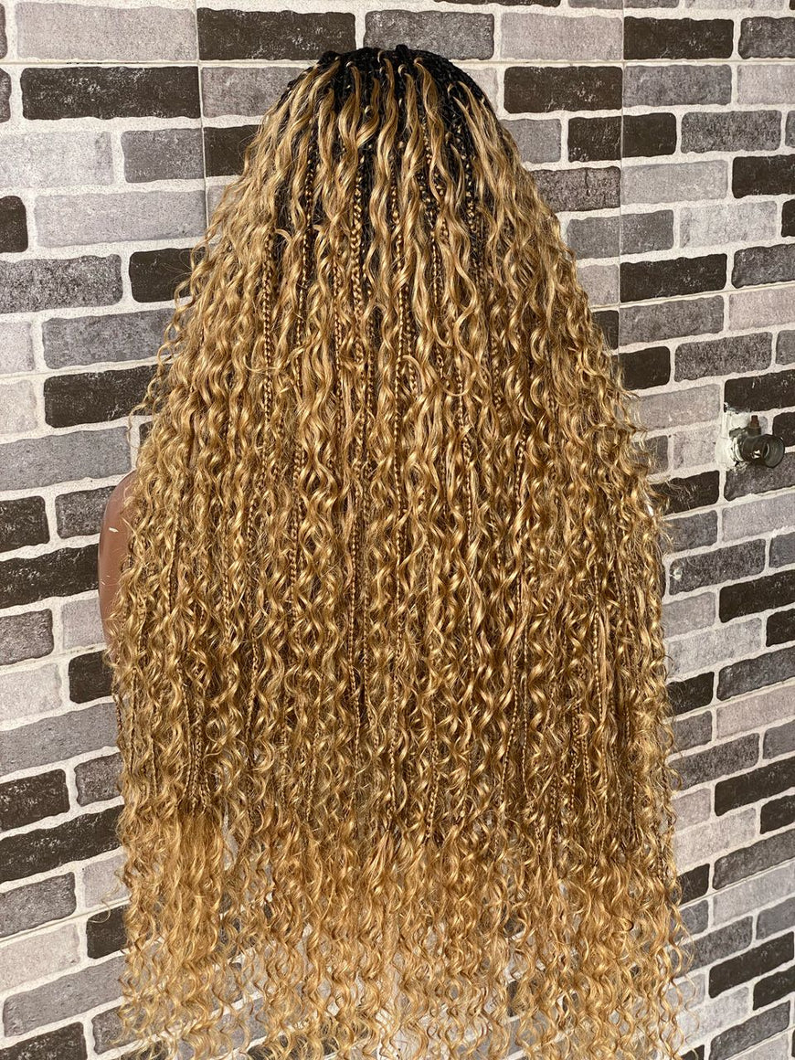 Bohemian Knotless (100% HD Human Hair Lace & Wavy Curls) Tara Collection Lux VIP