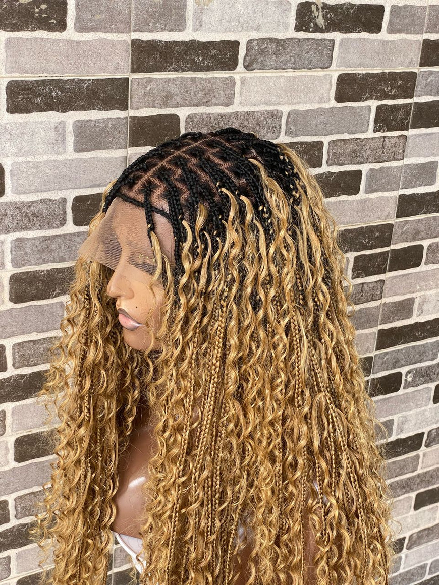 Bohemian Knotless (100% HD Human Hair Lace & Wavy Curls) Tara Collection Lux VIP