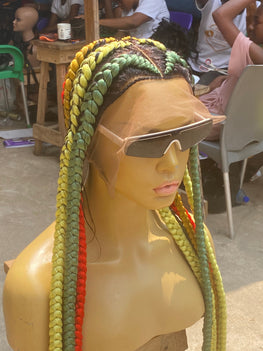 Pop Smoke Wig "Swiss Full Lace" Mixed Colors