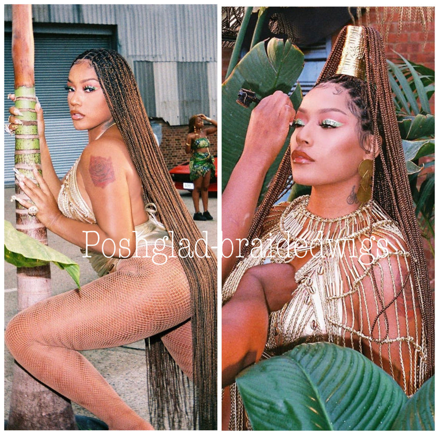 Beyoncé Honey Blonde Knotless Braid Wig 
