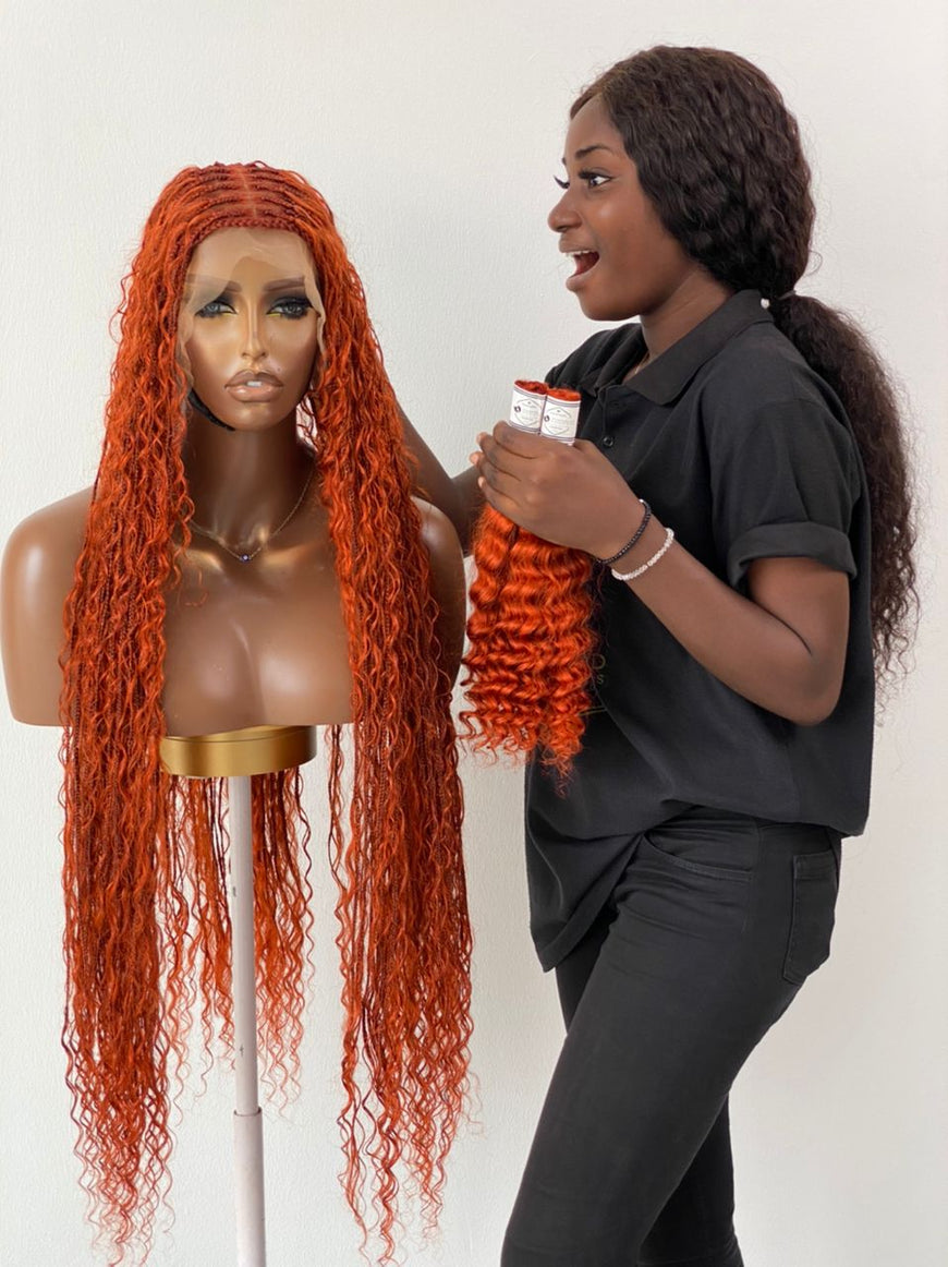 Bohemian Knotless - TARA COPPER RED (100% Human Hair)