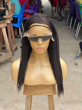 Cornrow Braid Wig - 13x4 Lace Frontal Side Part - Carol
