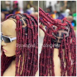 Destress Faux Locs - Wine Color Fire Red Ombré - Rosemary