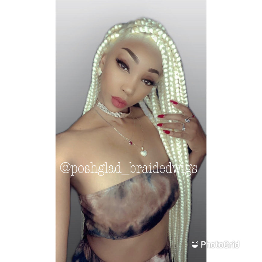 Funki JUMBO BOX BRAID PLATINUM BLONDE. (FULL LACE)